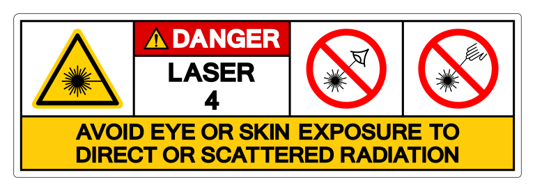 Faresymbol laserklasse 4